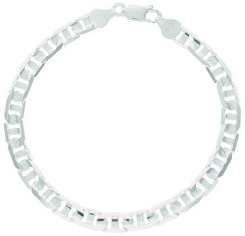 Bransoletka męska ze srebra próby 925 – model DALLAS-180-925, splot Gucci 6 mm, długość 22 cm, waga 13,40 g. Stylowa i solidna biżuteria męska z karabińczykiem.1.jpg